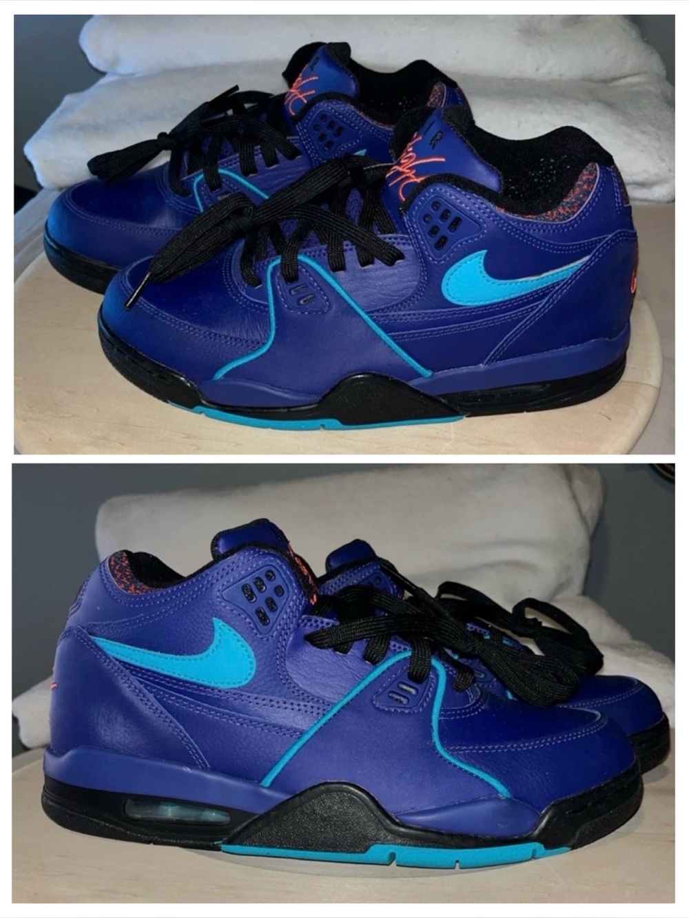 Nike Air Flight 89 Hornets Vivid Purple 🚀 8️⃣ 9️⃣ 🐝 🟣 Men’s Size 8.5